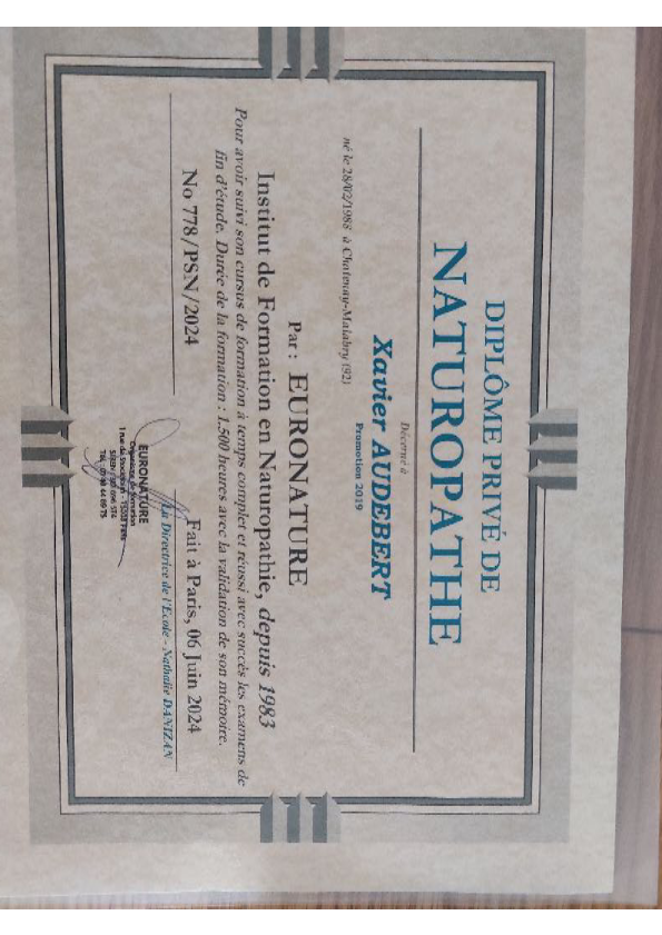 photo diplome Xavier Audebert