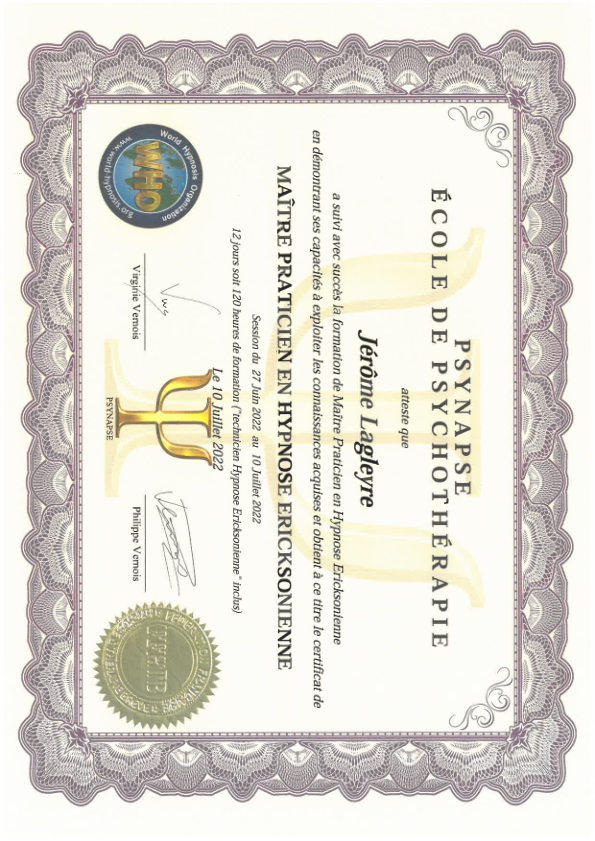 photo diplome JEROME LAGLEYRE