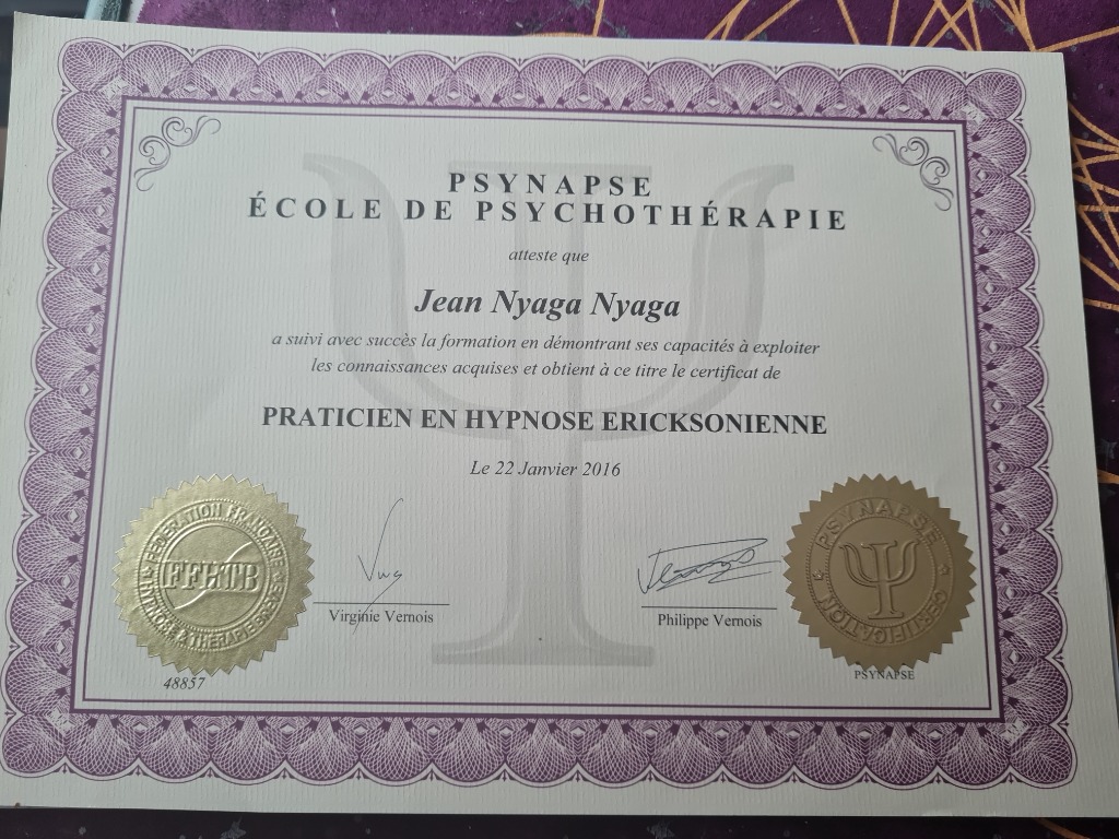 photo diplome Jean Nyaga Nyaga Nyaga