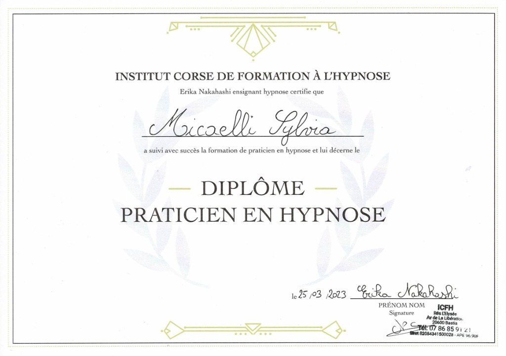 photo diplome Sylvia Micaelli