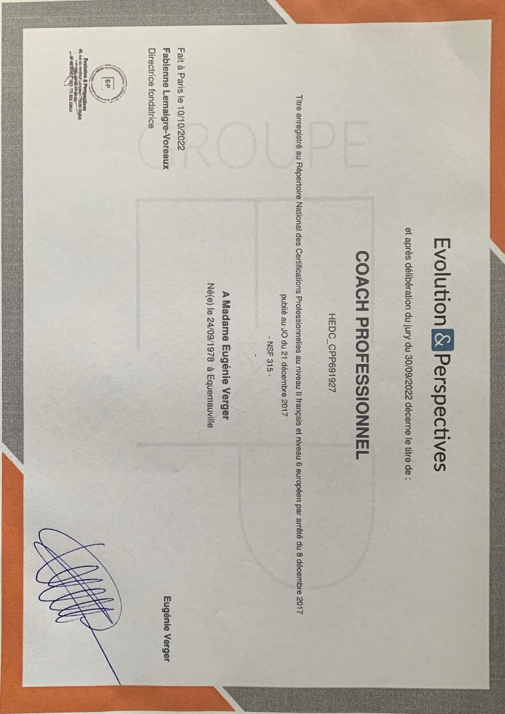 photo diplome LE BON SIGNE Eugénie