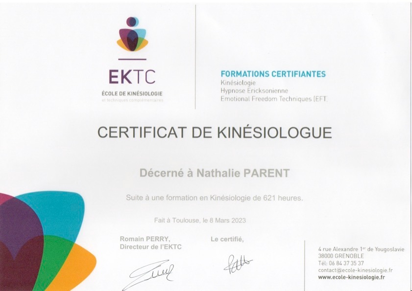 photo diplome Nathalie PARENT
