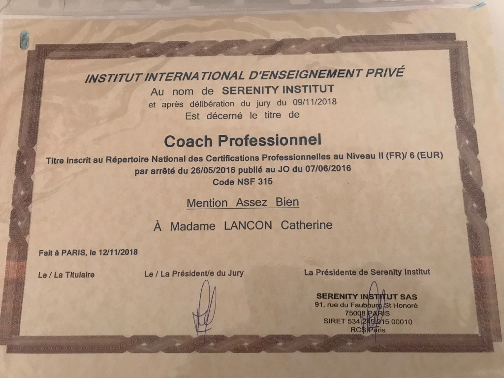 photo diplome Catherine Lançon 