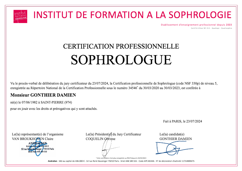 photo diplome Damien GONTHIER