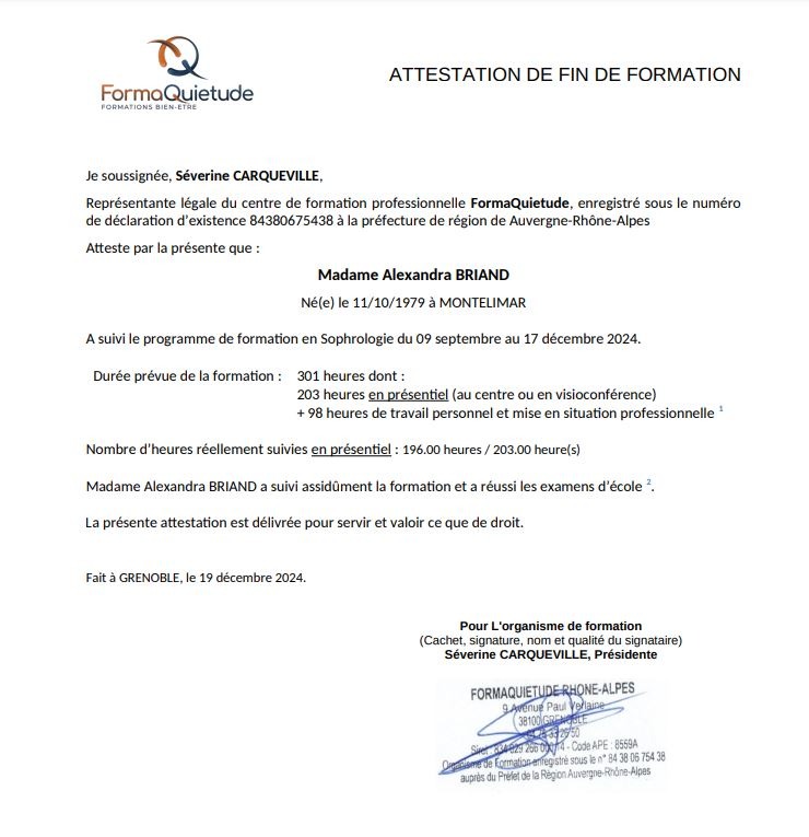 photo diplome Alexandra BRIAND