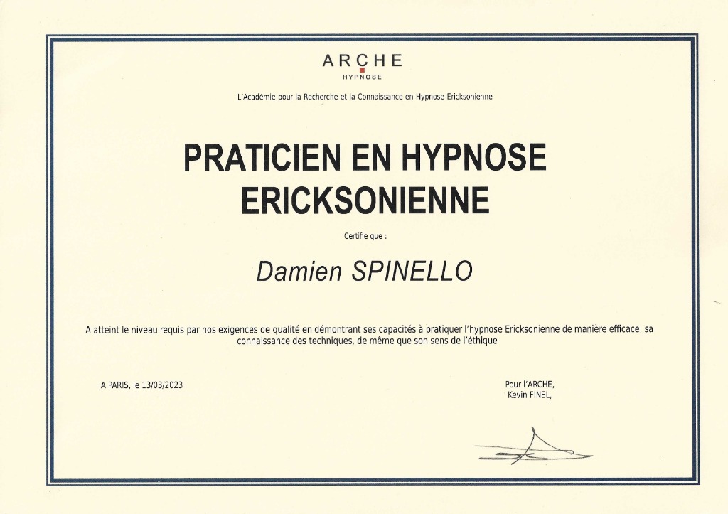 photo diplome Damien Spinello