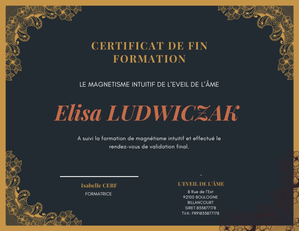 photo diplome Elisa Ludwiczak