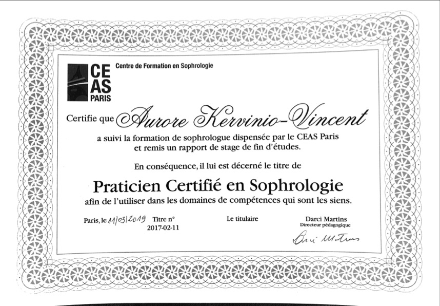 photo diplome Aurore Kervinio-Vincent [ET SI JE]