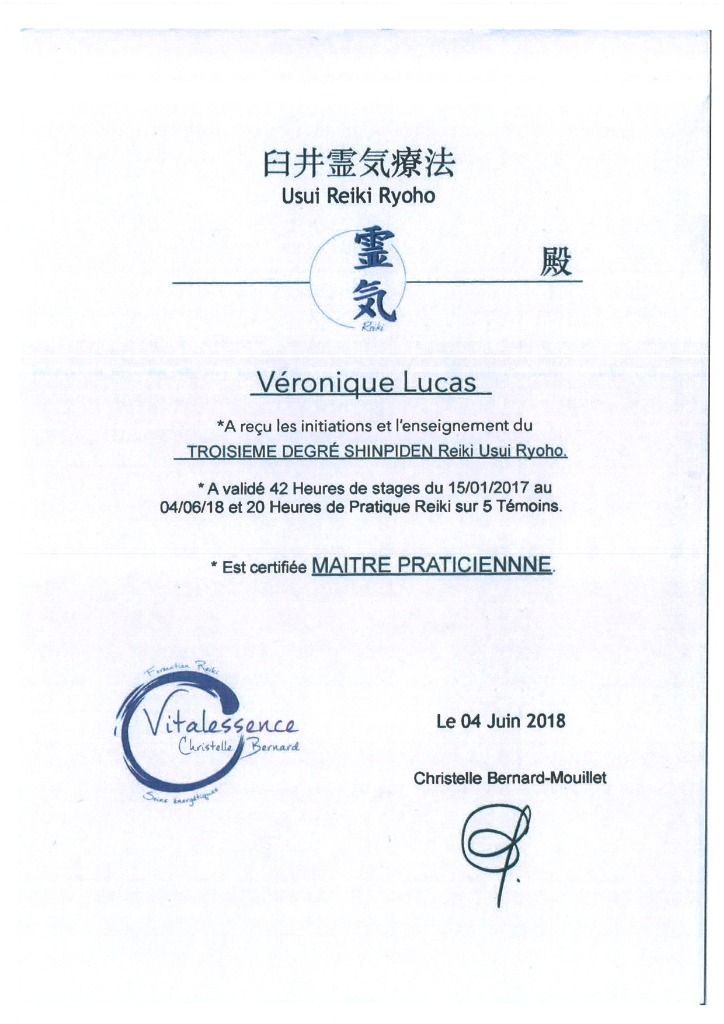 photo diplome Véronique Lucas 