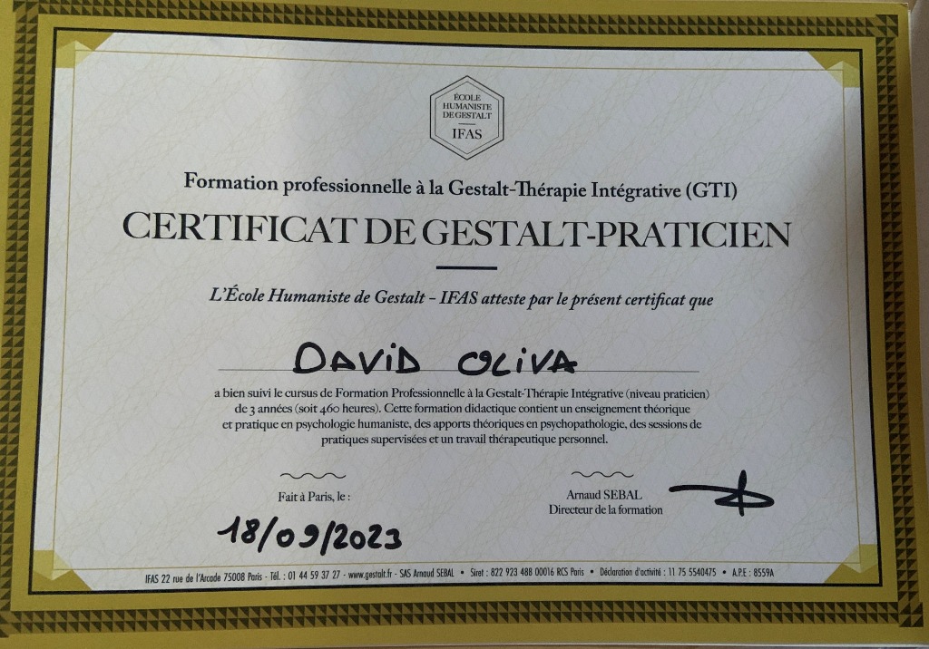 photo diplome David OLIVA