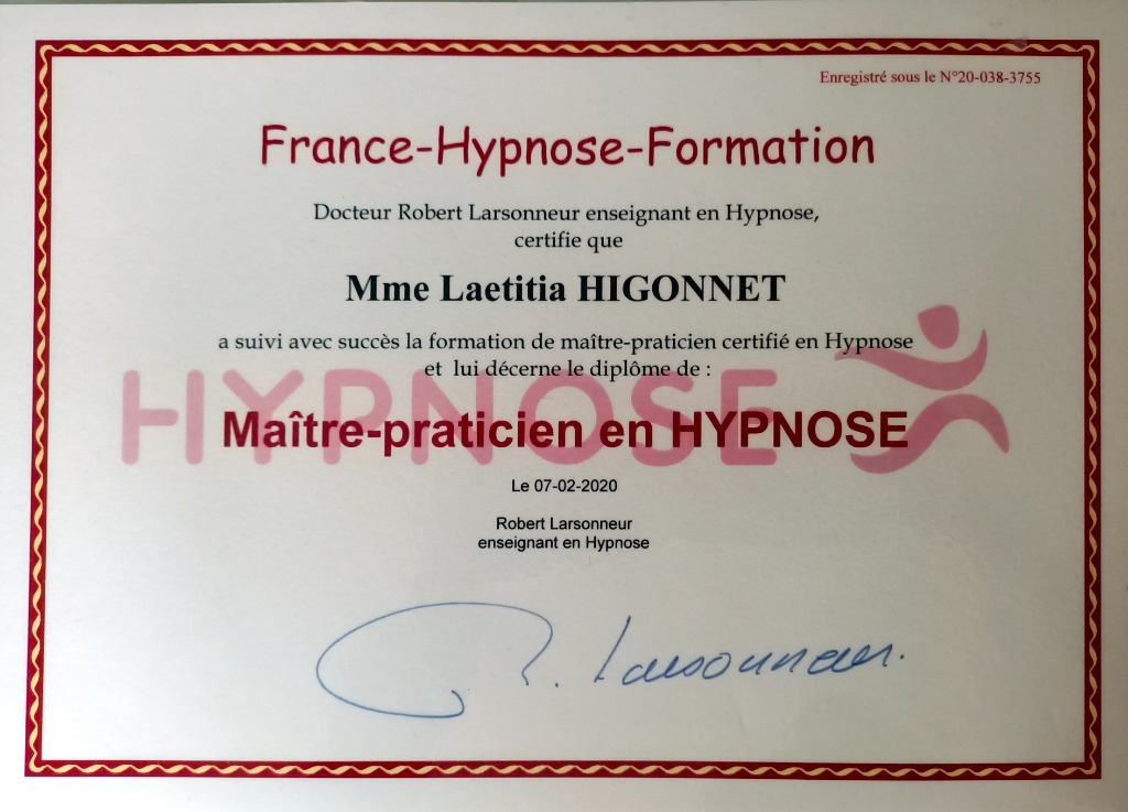 photo diplome Laetitia Higonnet