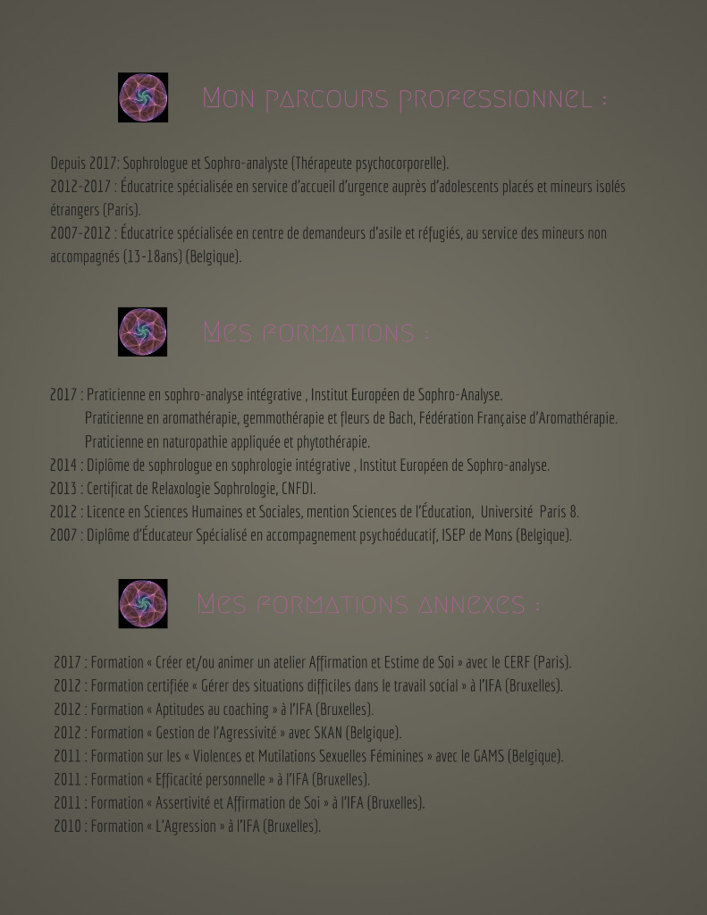 photo diplome Claire Canivenq - Au clair avec Soi