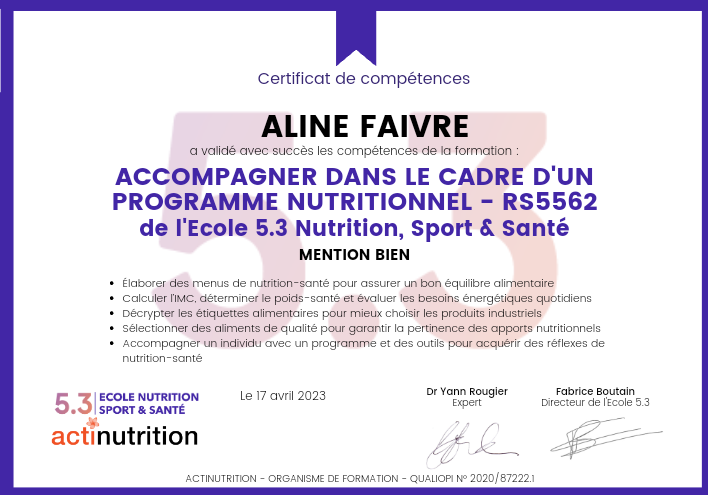 photo diplome Faivre Aline 