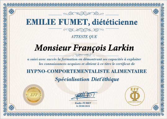 photo diplome François Larkin