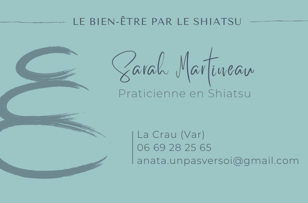 photo diplome Sarah MARTINEAU - Shiatsu à LA CRAU (Var)