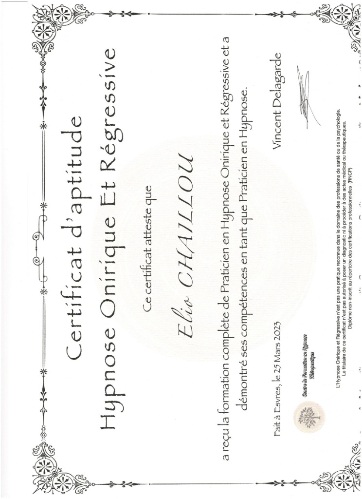 photo diplome Elio Chaillou