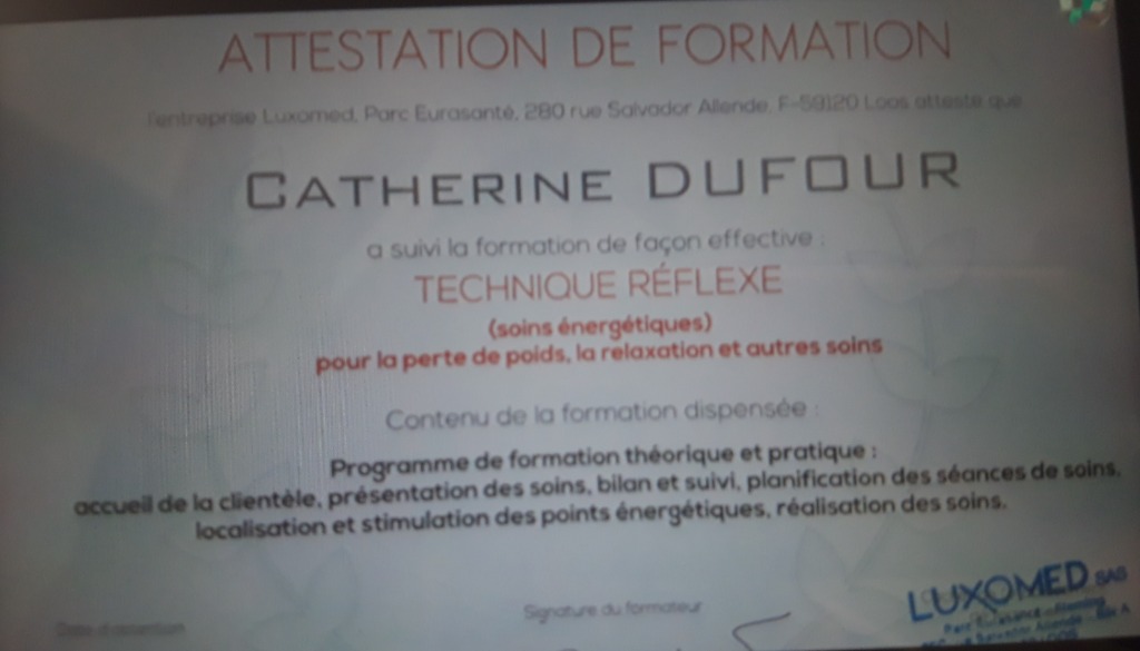 photo diplome Catherine Dufour