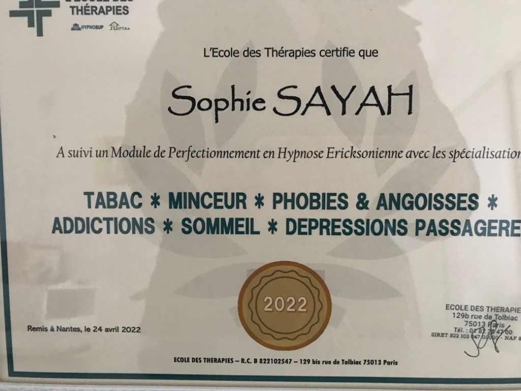 photo diplome Sophie Sayah