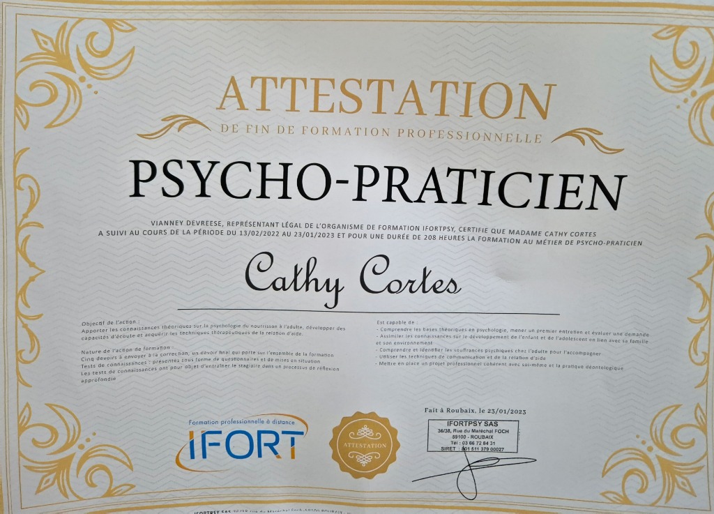 photo diplome Cathy CORTES 