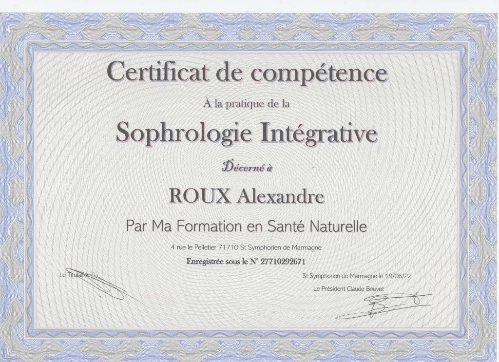 photo diplome Alexandre Roux