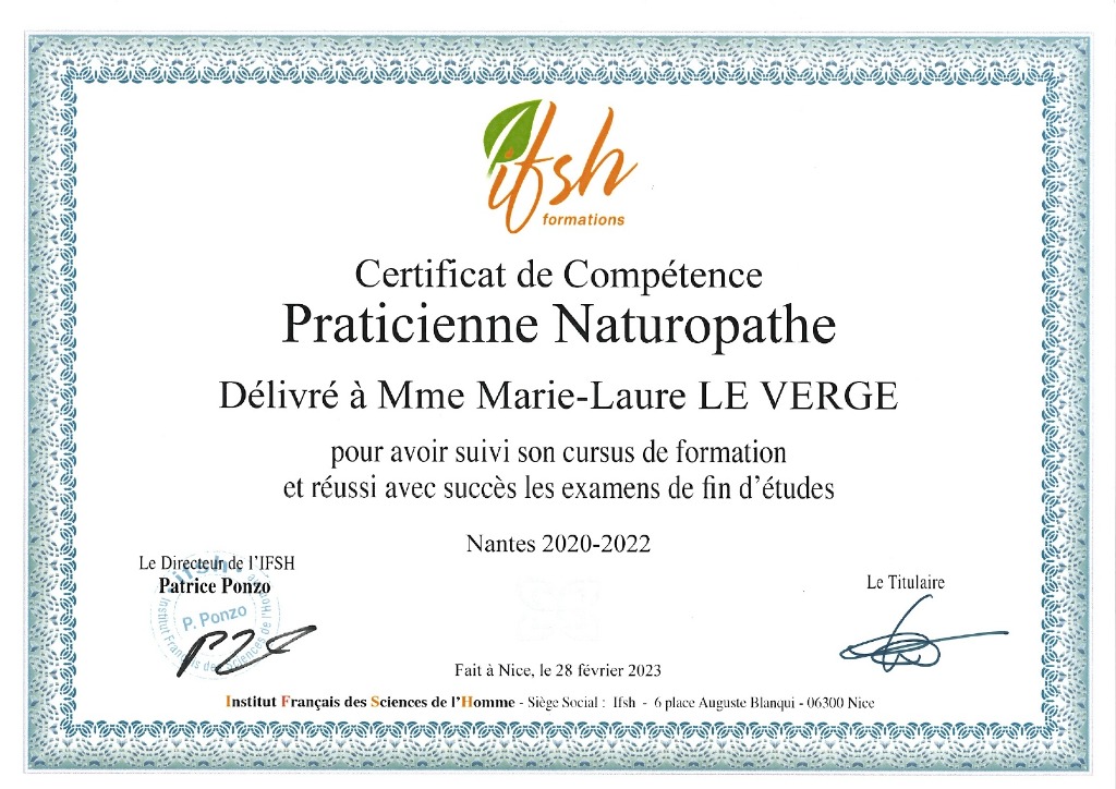 photo diplome Marie-Laure LE VERGE