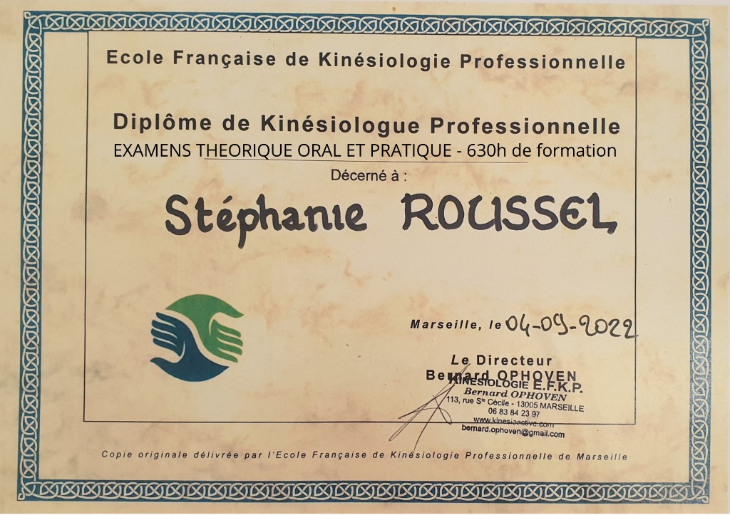 photo diplome ROUSSEL Stephanie
