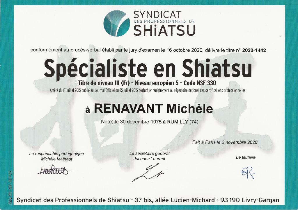 photo diplome Michèle Renavant