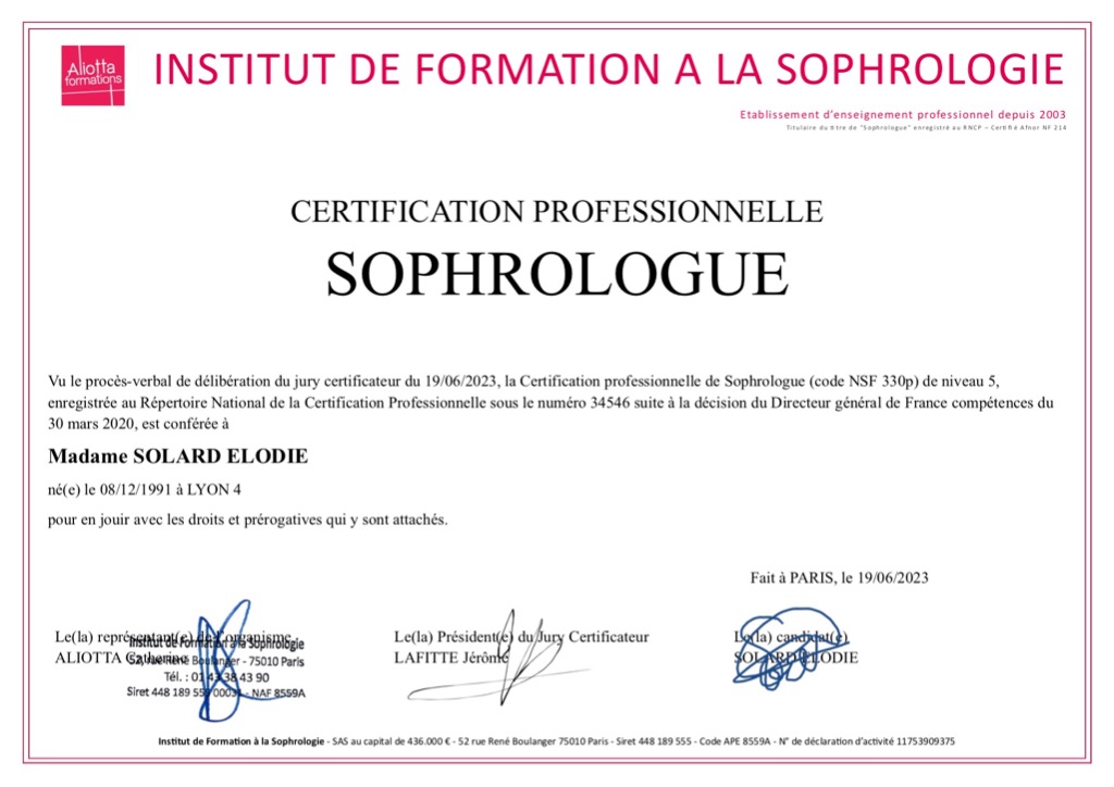 photo diplome Elodie Solard