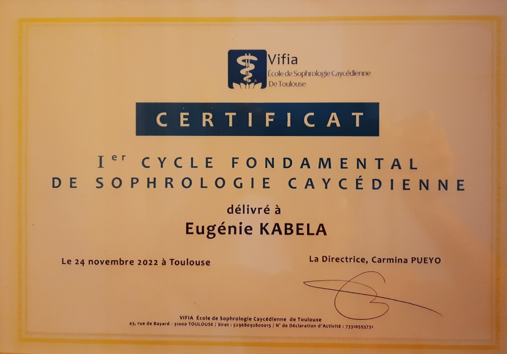 photo diplome Eugénie Kabela