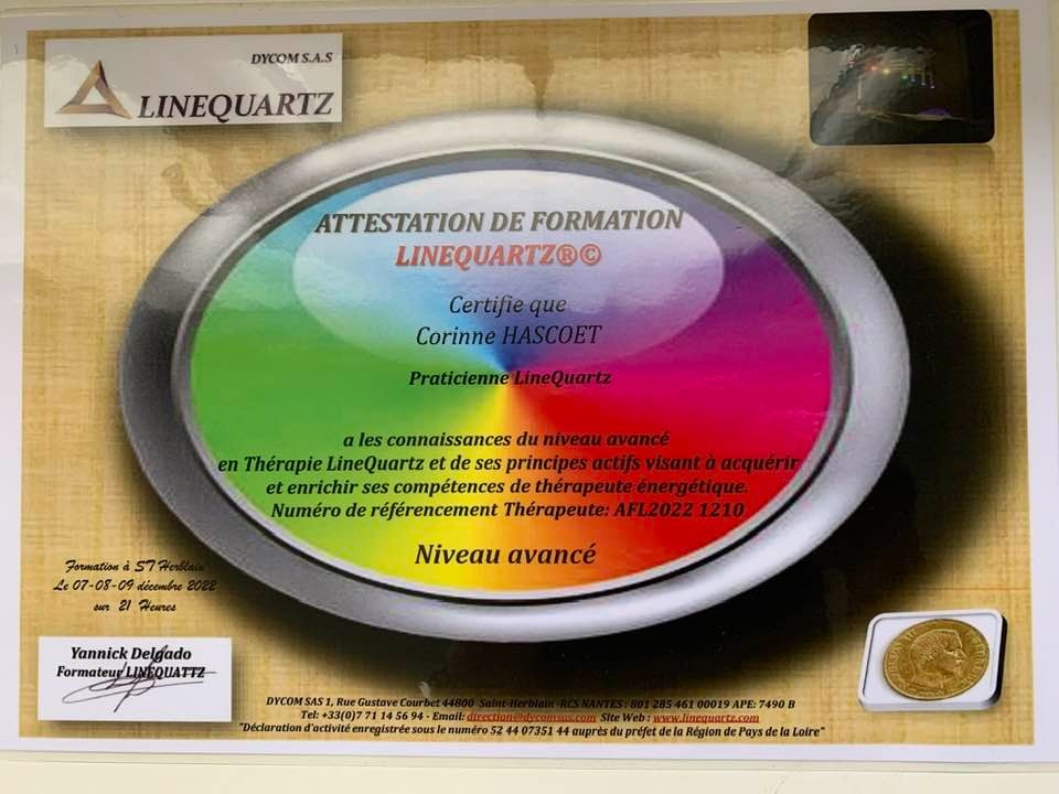 photo diplome Bien être & Gemmes