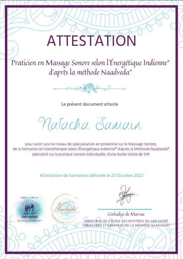 photo diplome Bol d’Harmonie