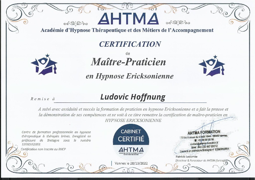photo diplome Ludovic hoffnung