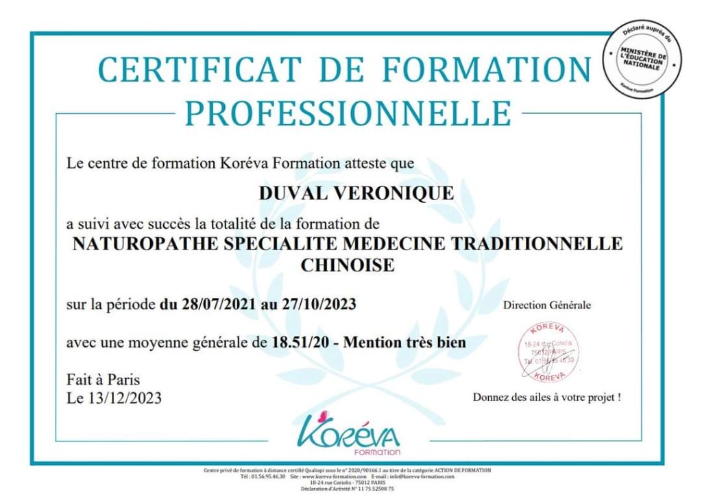 photo diplome Véronique Duval