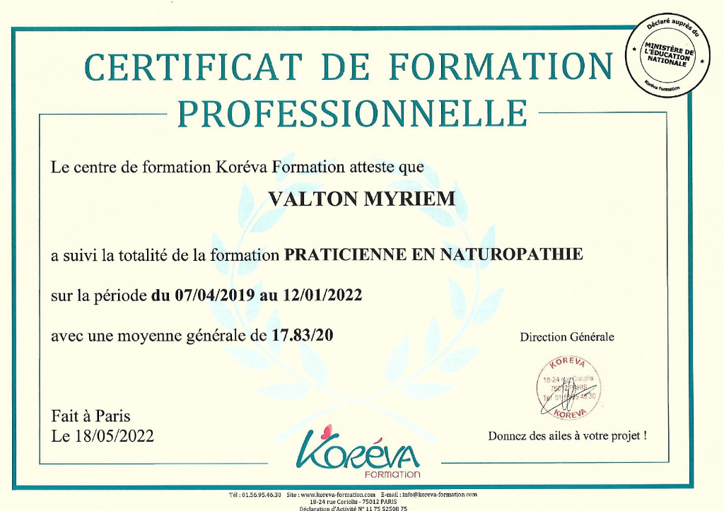 photo diplome Myriem VALTON