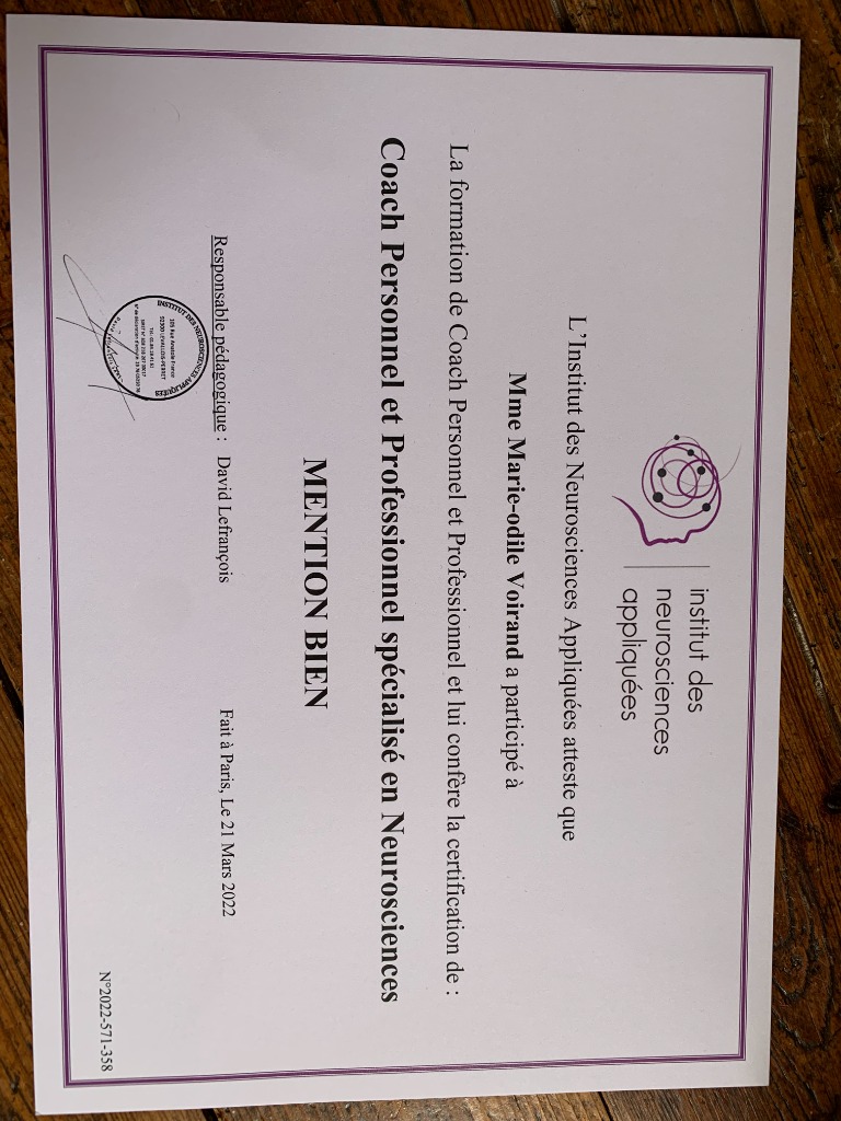 photo diplome Marie-Odile Voirand