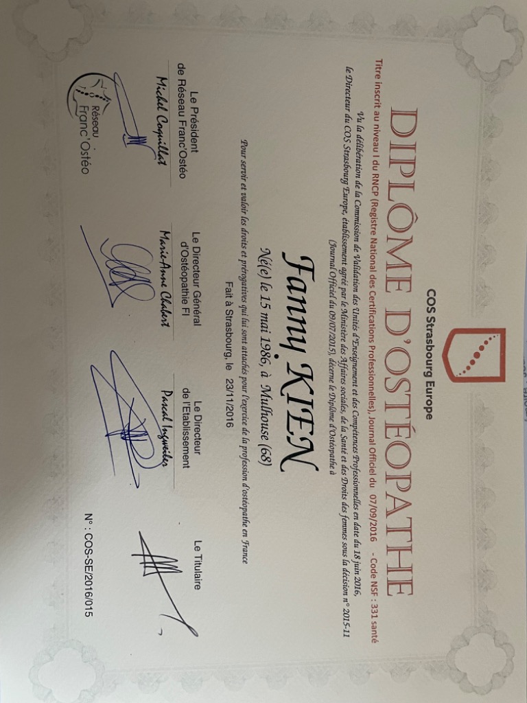 photo diplome KIEN FANNY