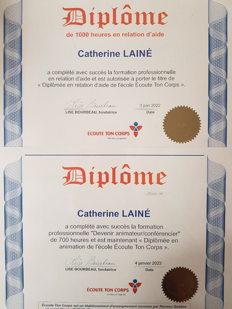 photo diplome Catherine LAINE