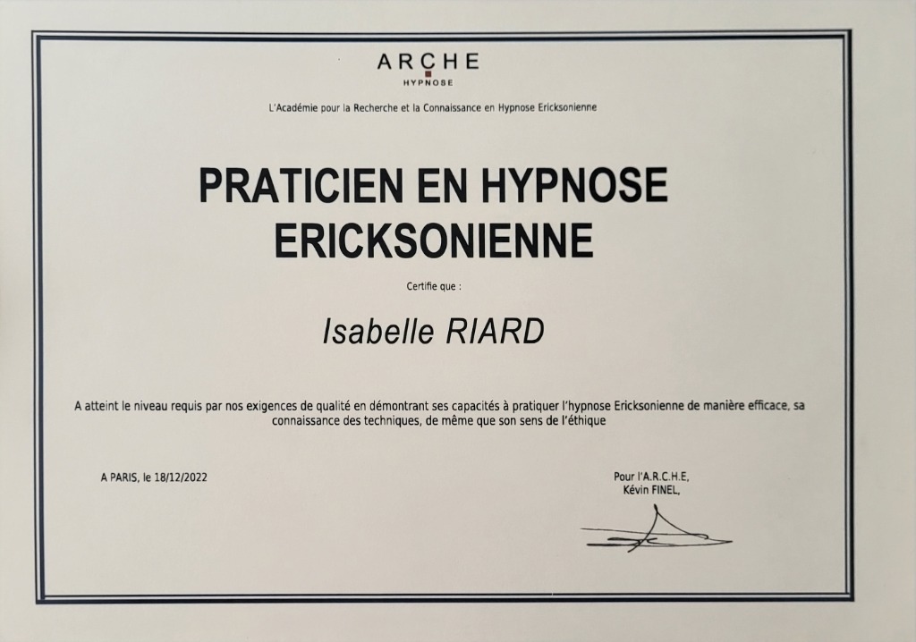 photo diplome Isabelle Riard