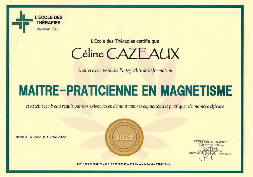 photo diplome Céline CAZEAUX