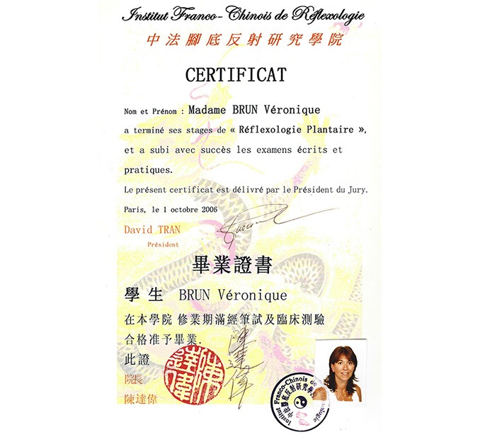 photo diplome Véronique BRUN