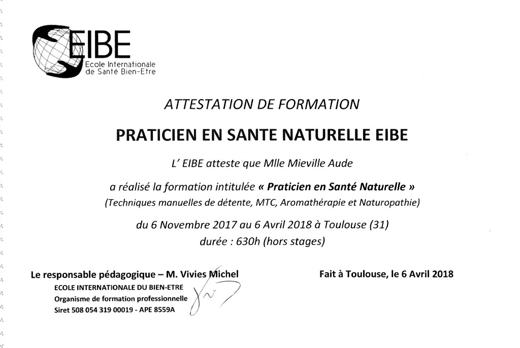 photo diplome Aude Mieville