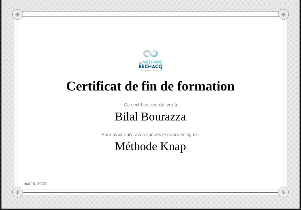 photo diplome Bilal Bourazza