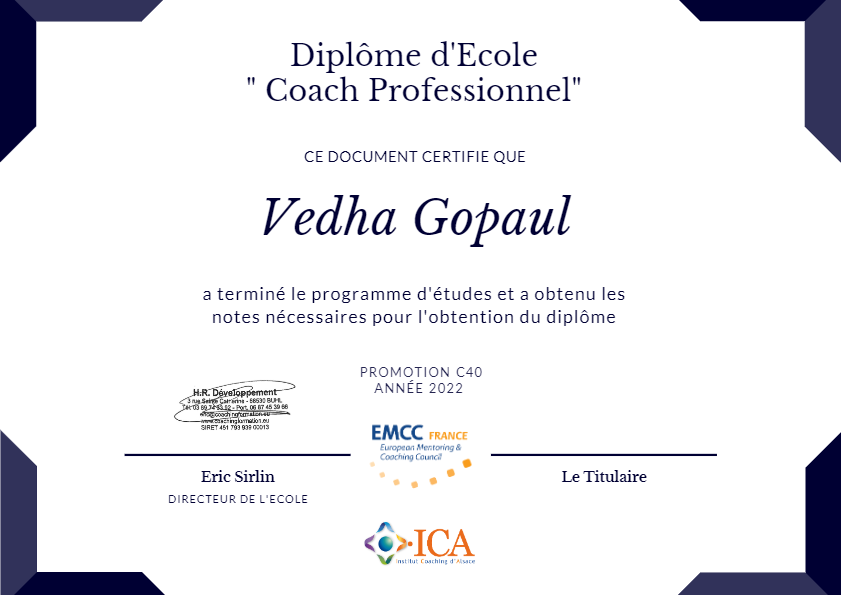 photo diplome Vedha Gopaul