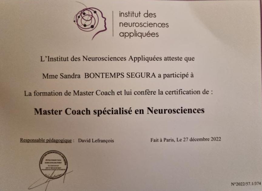 photo diplome Sandra Bontemps Segura