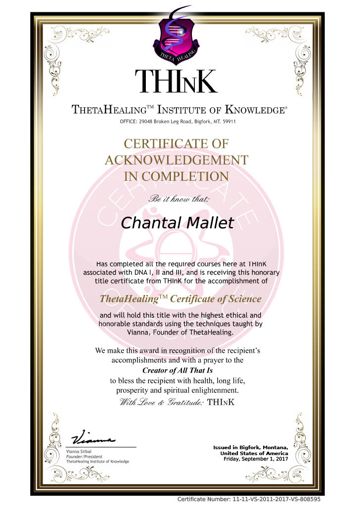 photo diplome Chantal Mallet