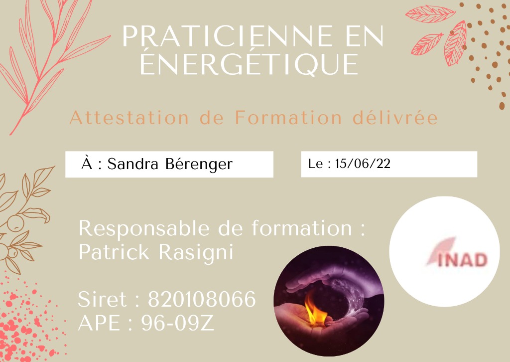 photo diplome Sandra Berenger