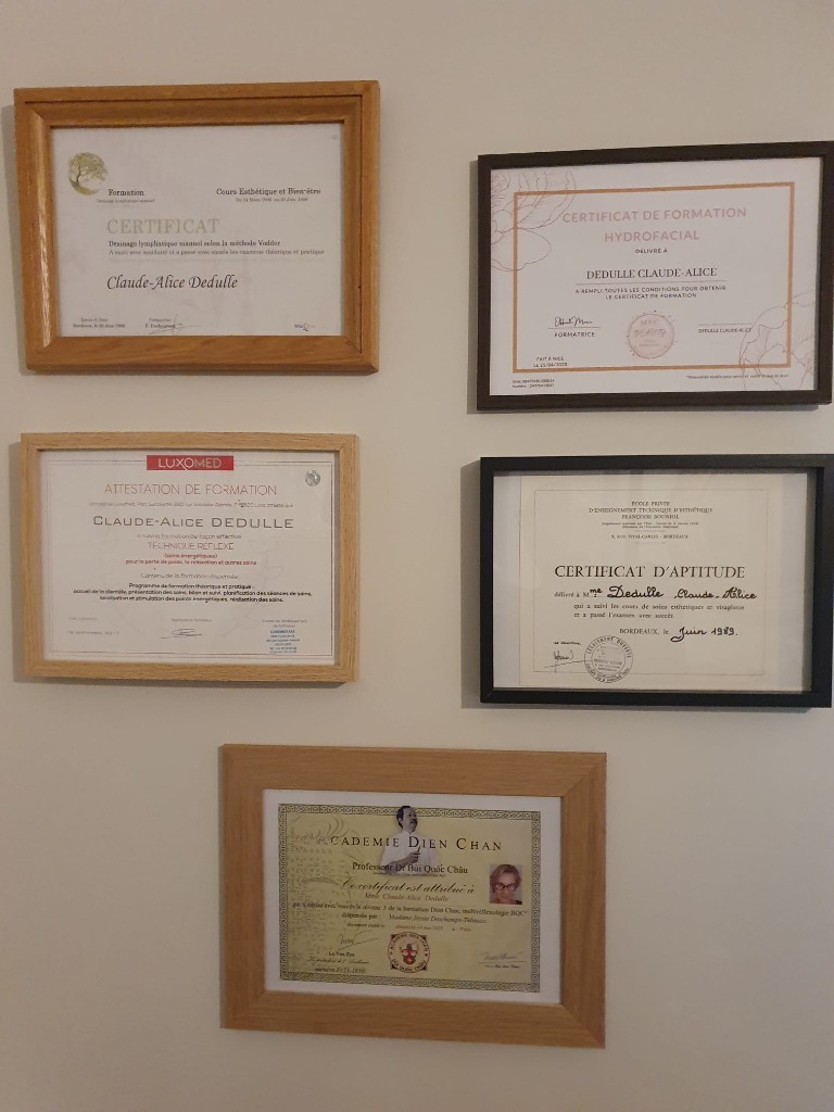 photo diplome Le Calice des Soins