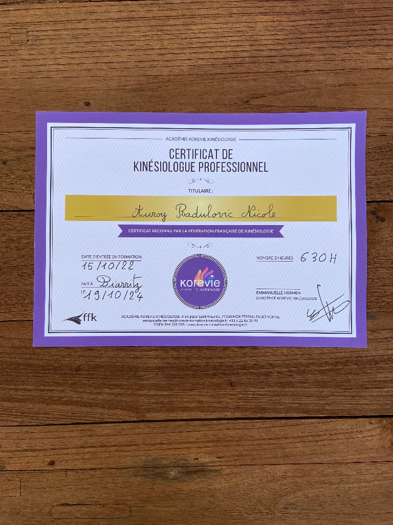 photo diplome Nicole Auroy