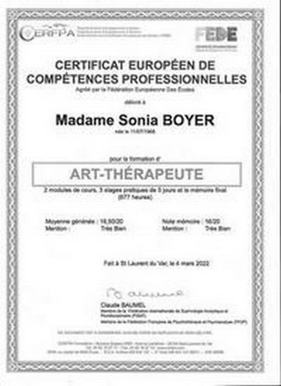 photo diplome Sonia Boyer