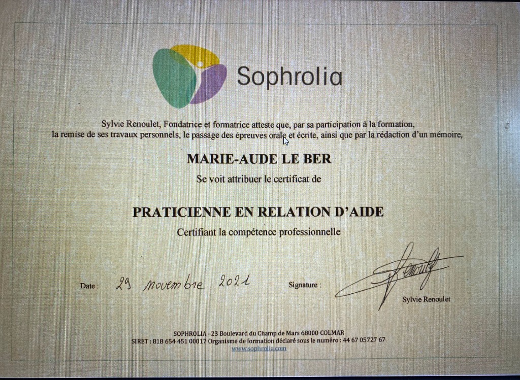 photo diplome Marie-Aude LE BER
